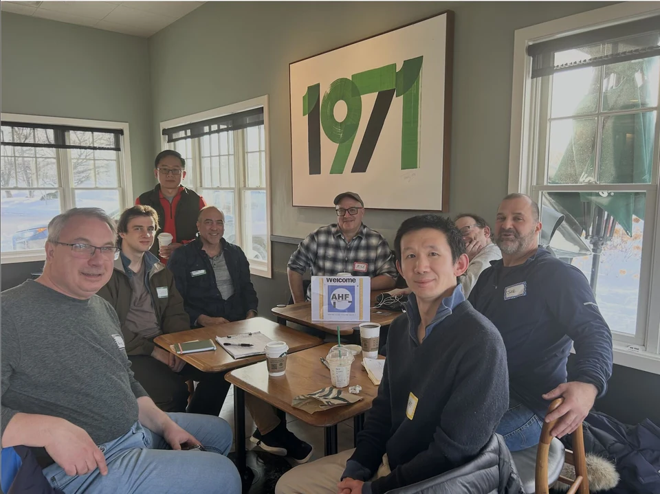 AHF Boston meetup - members at a coffee shop